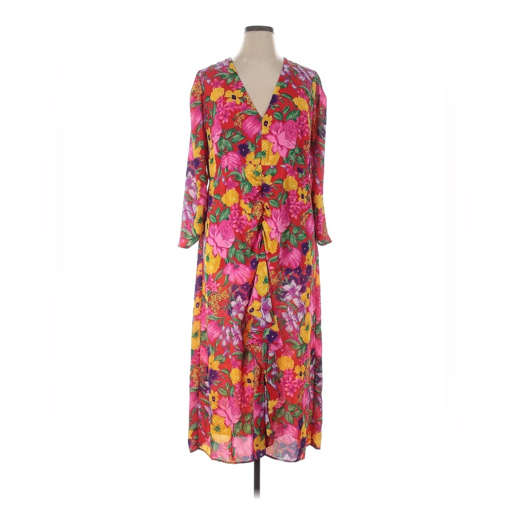 RIXO Multicolor Floral Pattern Dress